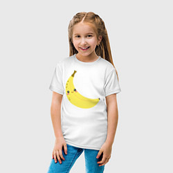 Футболка хлопковая детская Веселый банан, цвет: белый — фото 2