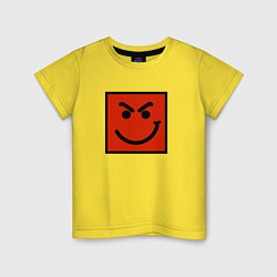 Футболка хлопковая детская BON JOVI HAVE A NICE DAY SMILE LOGO, цвет: желтый