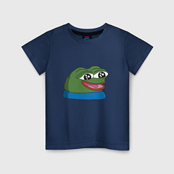 Футболка хлопковая детская Pepe happy Пепе хеппи, цвет: тёмно-синий
