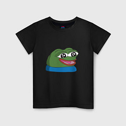 Футболка хлопковая детская Pepe happy Пепе хеппи, цвет: черный