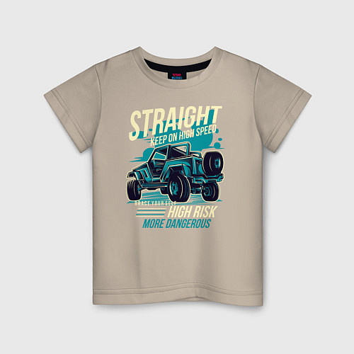 Детская футболка Авто для пустыни / Миндальный – фото 1