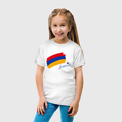 Футболка хлопковая детская Любимая Армения, цвет: белый — фото 2