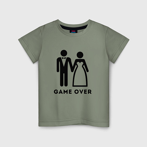 Детская футболка GAME OVER МОЛОДОЖЕНЫ / Авокадо – фото 1