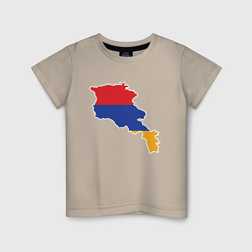 Детская футболка Map Armenia / Миндальный – фото 1