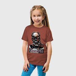 Футболка хлопковая детская Terminator T-800, цвет: кирпичный — фото 2