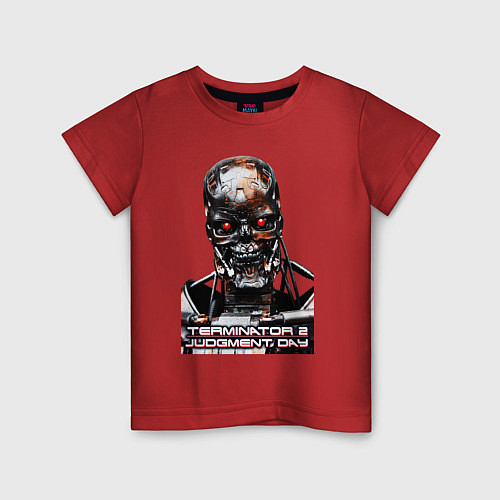 Детская футболка Terminator T-800 / Красный – фото 1