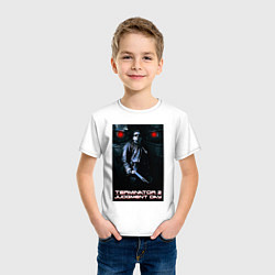 Футболка хлопковая детская Terminator JD, цвет: белый — фото 2