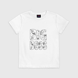 Футболка хлопковая детская BIG BOSS, цвет: белый