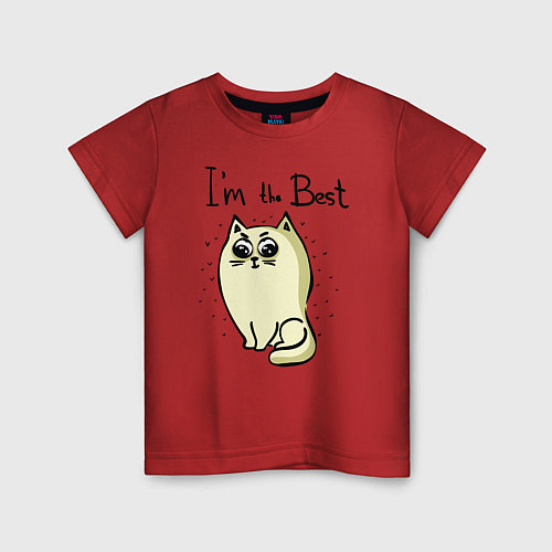Детская футболка Самый лучший кот / Красный – фото 1