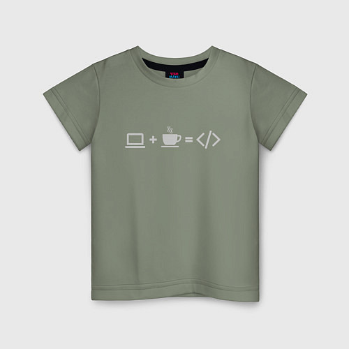 Детская футболка Уравнение / Авокадо – фото 1
