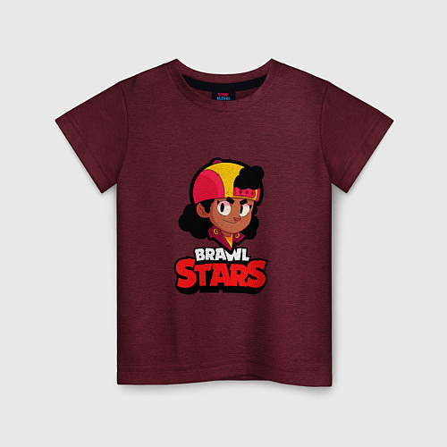 Детская футболка Meg BrawlStars / Меланж-бордовый – фото 1