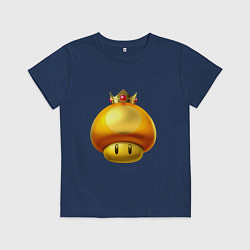 Футболка хлопковая детская GoldToad, цвет: тёмно-синий