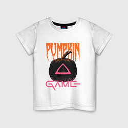 Футболка хлопковая детская Pumpkin Game, цвет: белый
