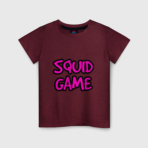 Детская футболка Squid Game Pinker / Меланж-бордовый – фото 1