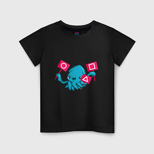 Детская футболка Blue Squid / Черный – фото 1