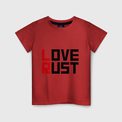 Футболка хлопковая детская Love Rust, цвет: красный