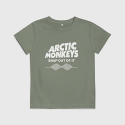 Футболка хлопковая детская Arctic Monkeys, группа, цвет: авокадо