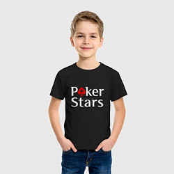 Футболка хлопковая детская PokerStars логотип, цвет: черный — фото 2