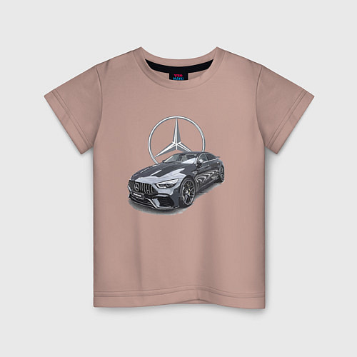 Детская футболка Mercedes AMG motorsport / Пыльно-розовый – фото 1