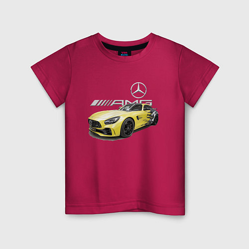 Детская футболка Mercedes V8 BITURBO AMG Motorsport / Маджента – фото 1