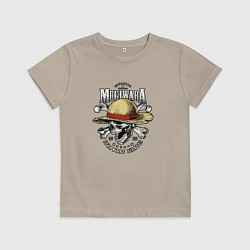 Футболка хлопковая детская MUGIWARA ONE PIECE ВАН ПИС, цвет: миндальный