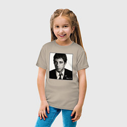 Футболка хлопковая детская Аль Пачино Al Pacino, цвет: миндальный — фото 2