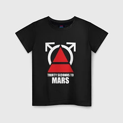 Футболка хлопковая детская 30 Seconds To Mars Logo, цвет: черный