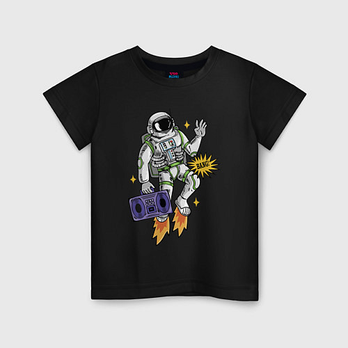 Детская футболка Space disco bang! / Черный – фото 1