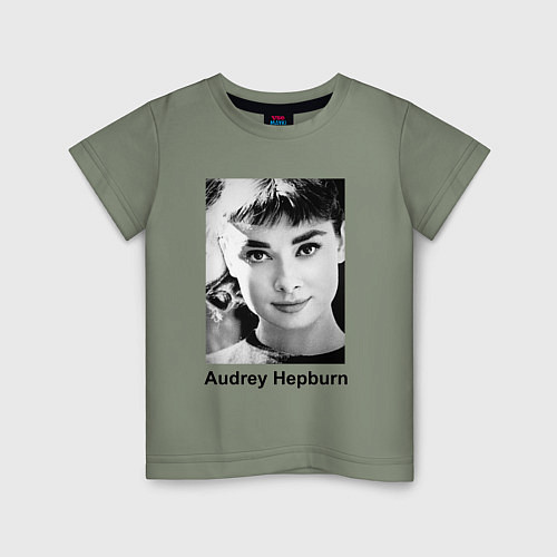 Детская футболка Одри Хепбёрн 88 / Авокадо – фото 1