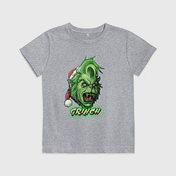 Футболка хлопковая детская Гринч - похититель Рождества, цвет: меланж
