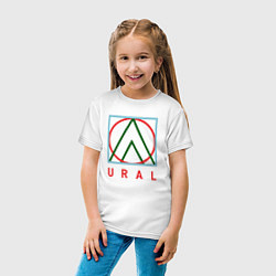 Футболка хлопковая детская Ural mountains, цвет: белый — фото 2