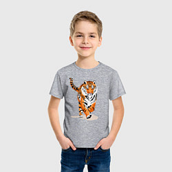 Футболка хлопковая детская Властный хозяин джунглей, цвет: меланж — фото 2