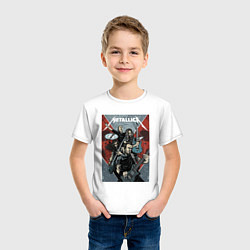Футболка хлопковая детская Metallica - cool dudes!, цвет: белый — фото 2