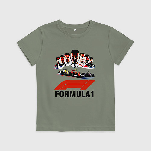 Детская футболка Пилоты формулы 1 / Авокадо – фото 1