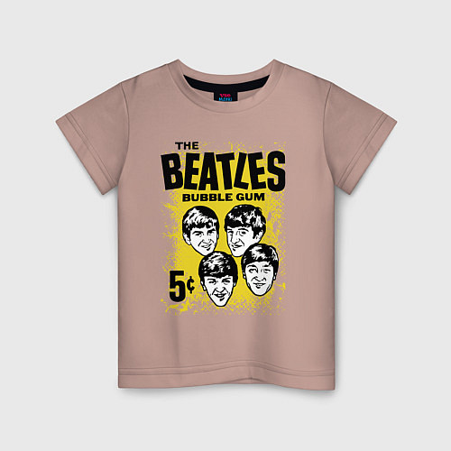 Детская футболка The Beatles bubble gum / Пыльно-розовый – фото 1
