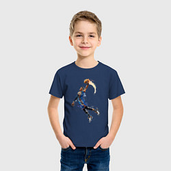 Футболка хлопковая детская Расселл Уэстбрук, цвет: тёмно-синий — фото 2