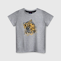 Футболка хлопковая детская Family Tiger cub, цвет: меланж