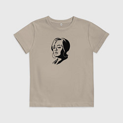 Футболка хлопковая детская Аrt Adele, цвет: миндальный