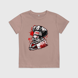 Футболка хлопковая детская DOTA 2 ПУДЖ PUDGE, цвет: пыльно-розовый
