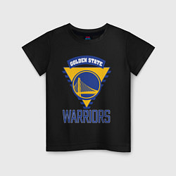Футболка хлопковая детская Golden State Warriors Голден Стейт НБА, цвет: черный