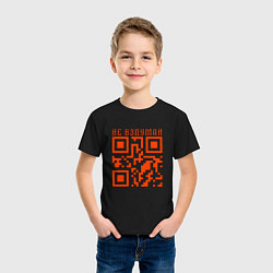 Футболка хлопковая детская I LOVE YOU QR-CODE, цвет: черный — фото 2