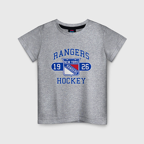 Детская футболка Нью Йорк Рейнджерс, New York Rangers / Меланж – фото 1