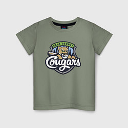 Футболка хлопковая детская Kane County Cougars - baseball team, цвет: авокадо