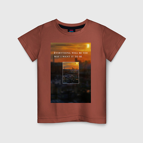 Детская футболка Питерский закат / Кирпичный – фото 1