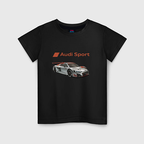 Детская футболка Audi sport - racing team / Черный – фото 1