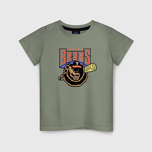 Детская футболка Yakima Bears - baseball team / Авокадо – фото 1