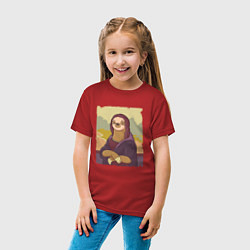 Футболка хлопковая детская LAZY LISA МОНА ЛИЗА ЛЕНИВЕЦ, цвет: красный — фото 2
