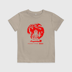 Футболка хлопковая детская Медоеду на все ***, цвет: миндальный