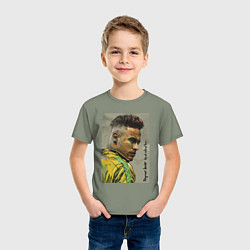 Футболка хлопковая детская Neymar Junior - Brazil national team, цвет: авокадо — фото 2