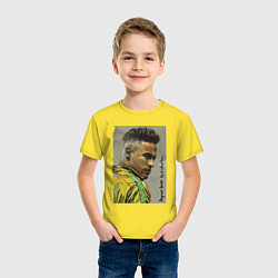 Футболка хлопковая детская Neymar Junior - Brazil national team, цвет: желтый — фото 2